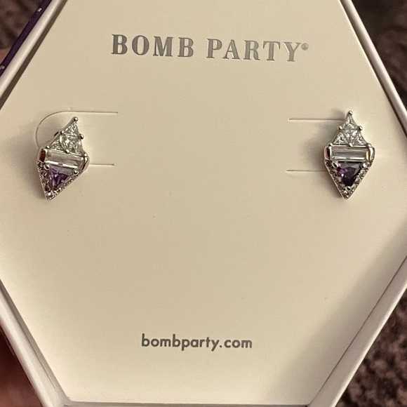 Rhodium earrings - Picture 1 of 1